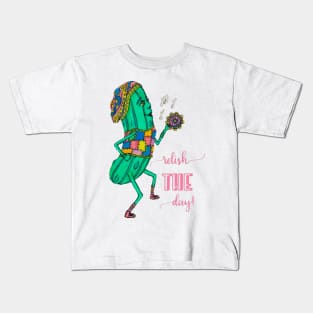 Dancing Pickle, Relish the Day Kids T-Shirt